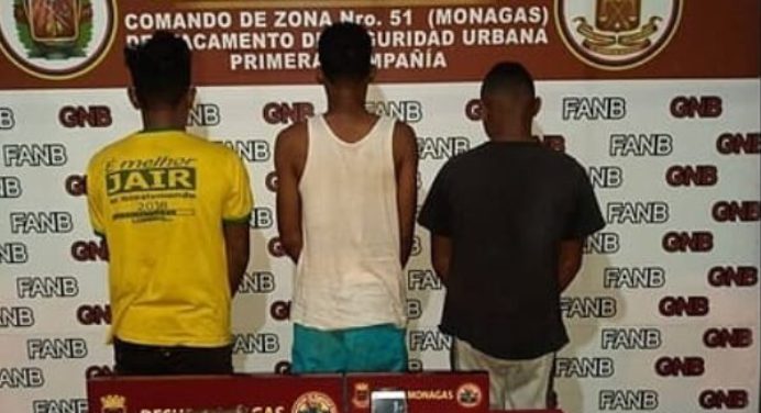 Tres detenidos en Maturín por porte ilícito de arma de fuego