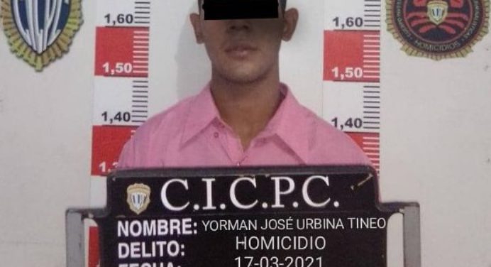 Detenido por el Cicpc tras asesinar a un joven en Santa Inés