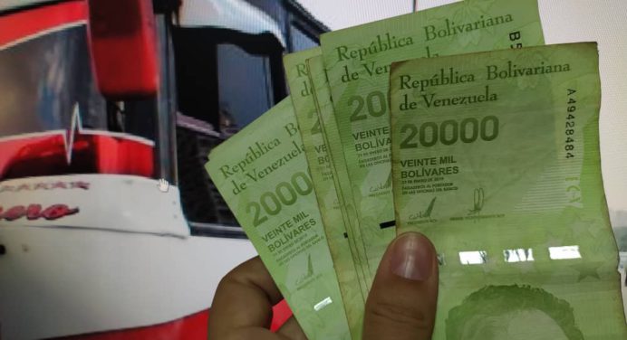 Transporte en José Tadeo Monagas y Terrazas no acepta billetes de 20 mil bolívares