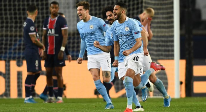 Manchester City venció al PSG en la ida de las semifinales de Champions