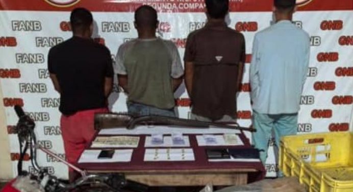 GNB capturó a cuatro integrantes de la banda «El boleta» en Caripito