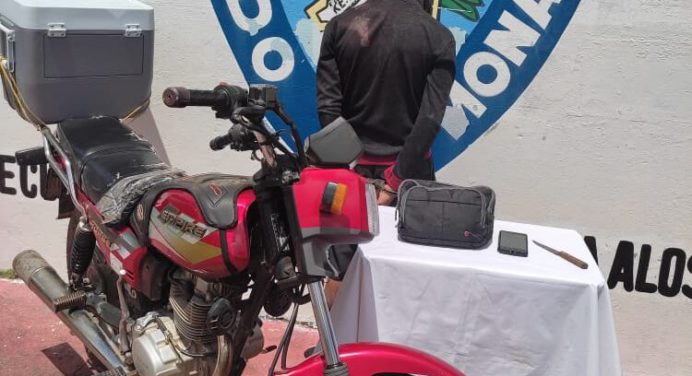 Por robarse una moto lo detuvo Polimonagas en Brisas del Orinoco
