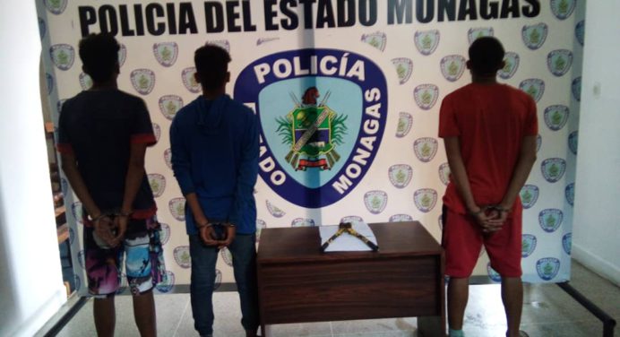 Tres sujetos fueron detenidos por Polimonagas en Boquerón