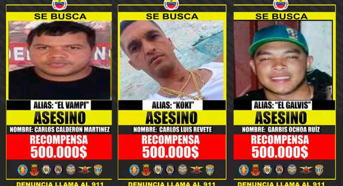 Gobierno ofrece recompensa por cabecillas de la banda del Koki