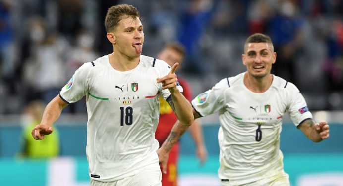 Italia derrotó a Bélgica y es semifinalista de la Eurocopa