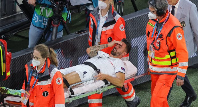 Spinazzola se pierde lo que resta de Eurocopa por rotura en el tendón de Aquiles