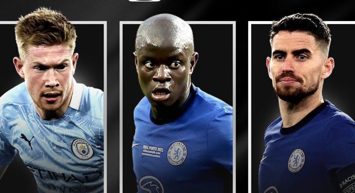 De Bruyne, Jorginho y Kanté, nominados al Jugador del Año 2020-2021