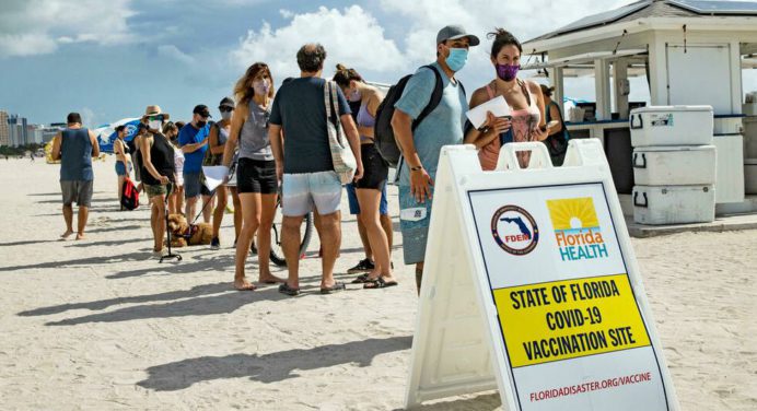 Florida sobrepasa en un día los 20.000 casos de contagio por covid-19