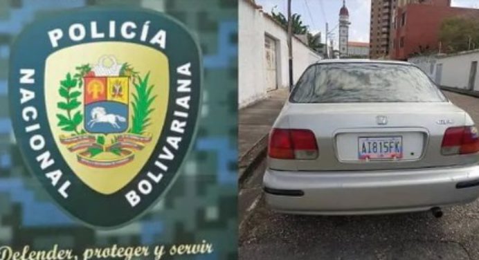 PNB recupera vehículo en el sector Brisas del Aeropuerto