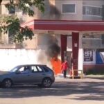 incendio moto gasolinera