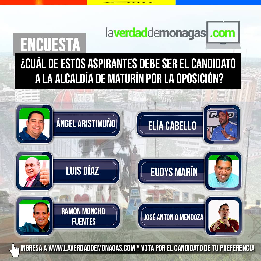 Vote por el candidato de su preferencia de la oposición a la Alcaldía de Maturín