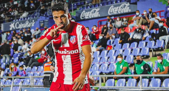 Atlético de Madrid venció al Getafe con doblete de Luis Suárez