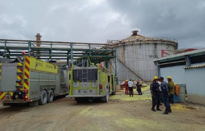 Incendio en instalaciones del Complejo Petroquímico en Pequiven Morón