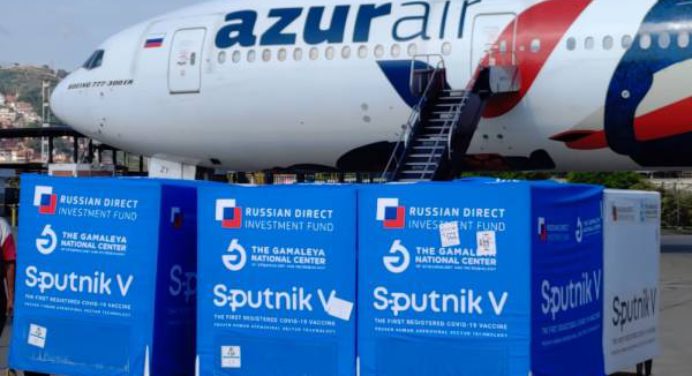Llegó a Venezuela el tercer lote de la segunda dosis de la vacuna Sputnik V