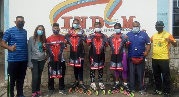 Equipo monaguense de patinaje recibió dotación para los Juegos Nacionales