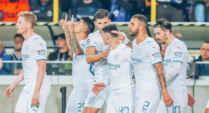 Manchester City goleó al Brujas en la Champions League