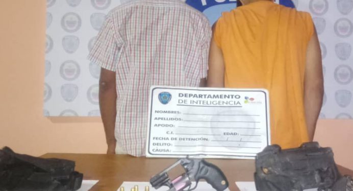 Polimonagas detuvo en La Bruja a dos sujetos por porte ilícito de arma