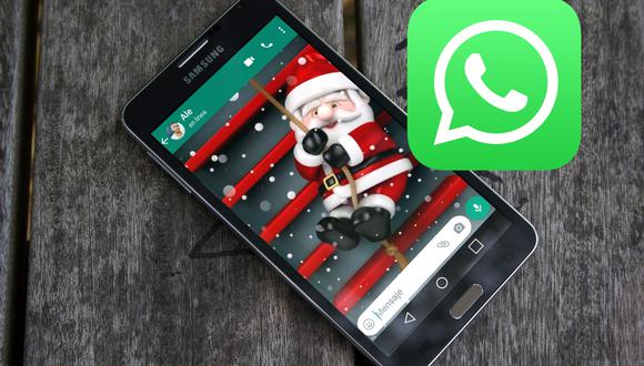 chat fondo navideño WhatsApp