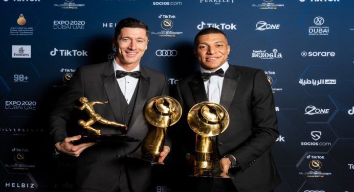Globe Soccer Awards reconocieron a Mbappé y a Lewandowski
