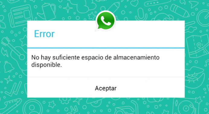 Mira como liberar espacio de almacenamiento en WhatsApp