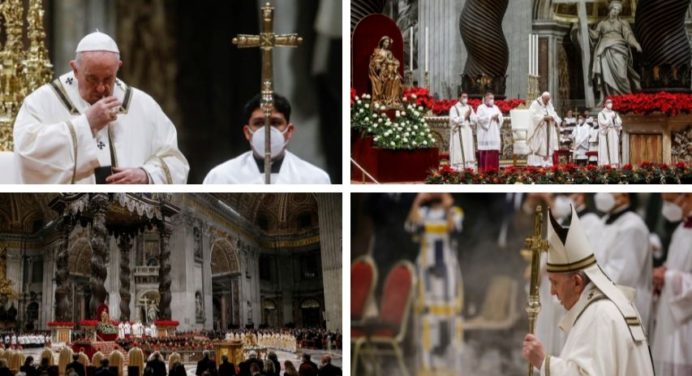 Papa Francisco pidió por los desfavorecidos en la misa de gallo