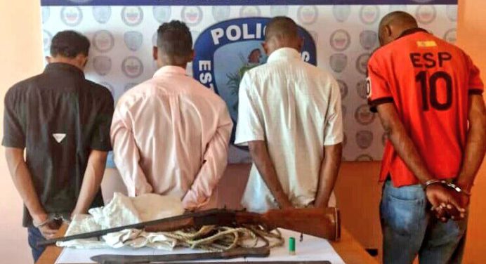 Polimonagas capturó a cuatro de la banda delictiva «Los Ángeles Negros»