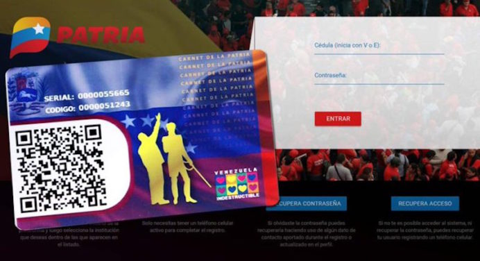 ¡Atentos! Sistema Patria actualiza base de datos para pagar bonos según nuevo salario