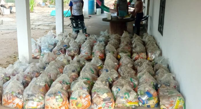 Distribuyen 14 mil bolsas de alimentos en el municipio Cedeño