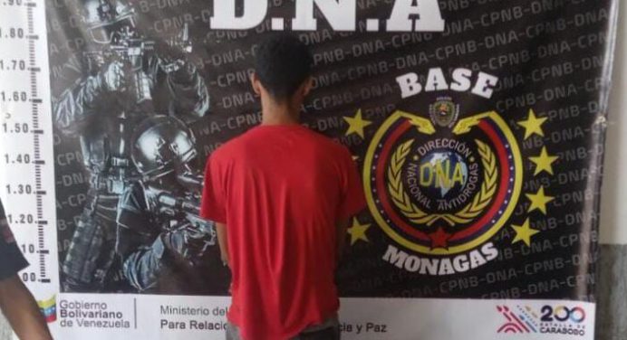 DNA detuvo en Brisas del Orinoco a sujeto con presunta Marihuana