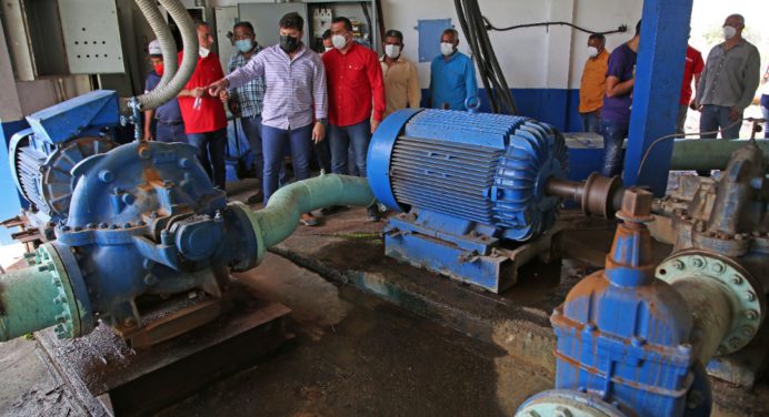 Luna constató avance de trabajos de recuperación del servicio de agua potable