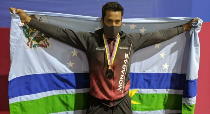 Reinaldo Mendoza sumó primera medalla para Monagas en los Juegos Nacionales