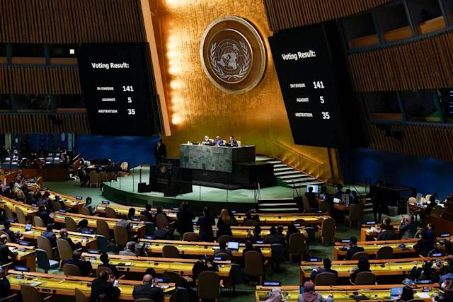 Asamblea General de la ONU condena los ataques ruso en Ucrania