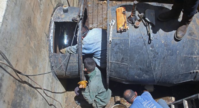 Avanza reconstrucción y montaje de válvula de 42 pulgadas en tanques de Alto Guri