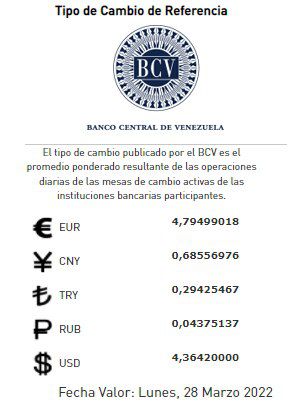 dolartoday en venezuela precio del dolar sabado 26 de marzo de 2022 laverdaddemonagas.com bcv