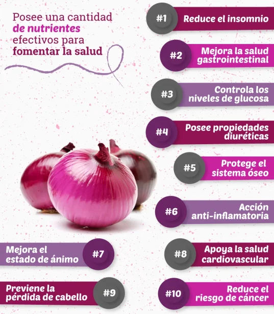 Beneficios de la cebolla morada para la salud