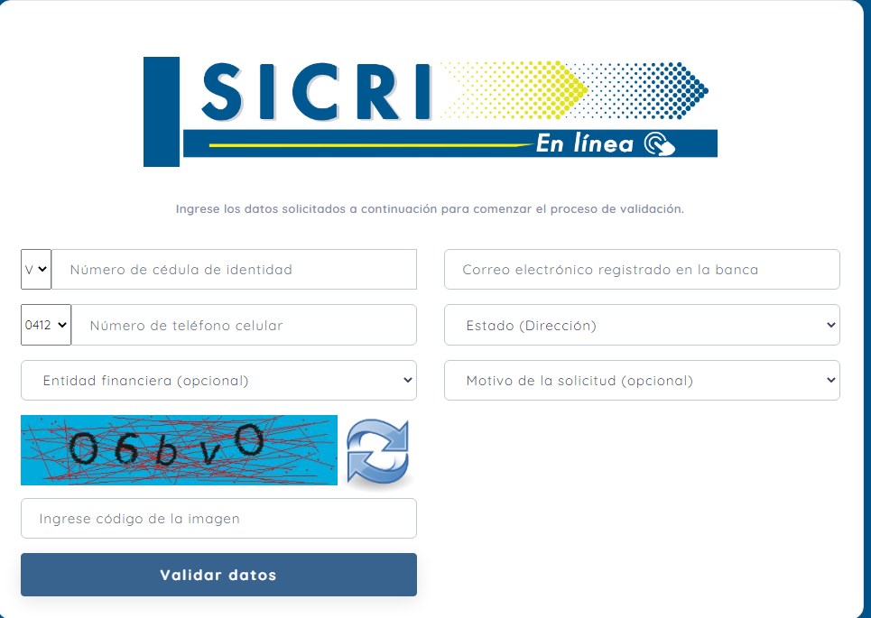 Sudeban informa cómo acceder a su actividad crediticia a través del sistema SICRI en línea