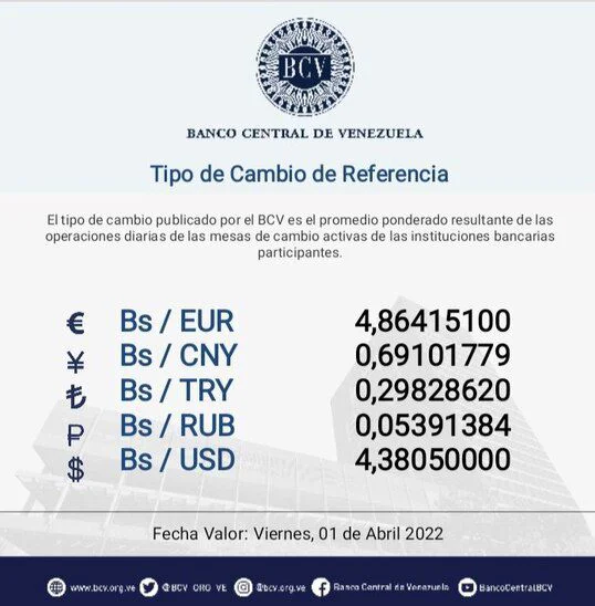 dolartoday en venezuela precio del dolar este 1 de abril de 2022 laverdaddemonagas.com bcv1