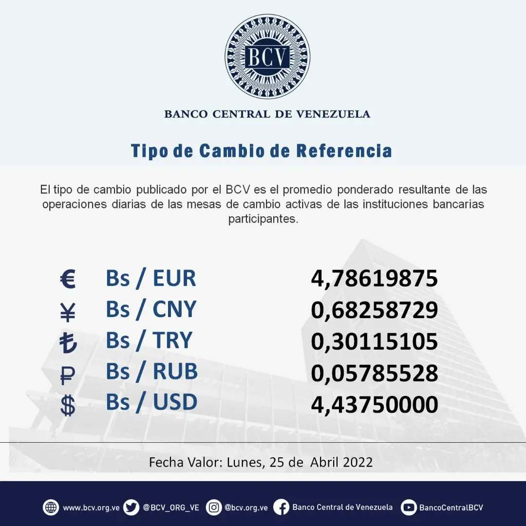 dolartoday en venezuela precio del dolar sabado 23 de abril de 2022 laverdaddemonagas.com bcv46