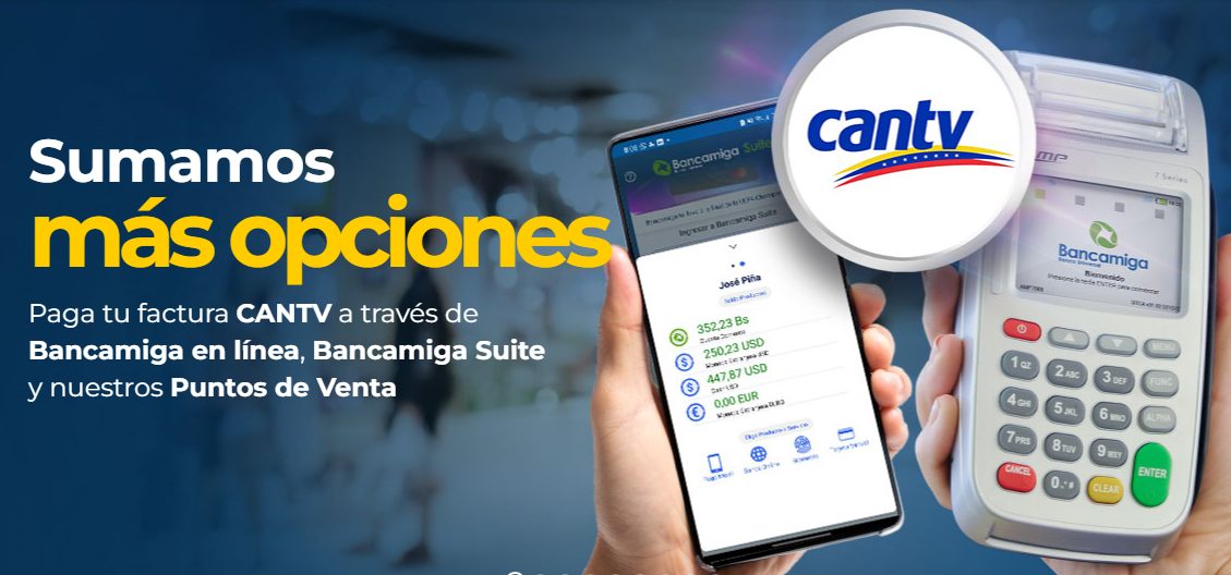 Pasos para pagar tu factura Cantv desde Bancamiga en línea