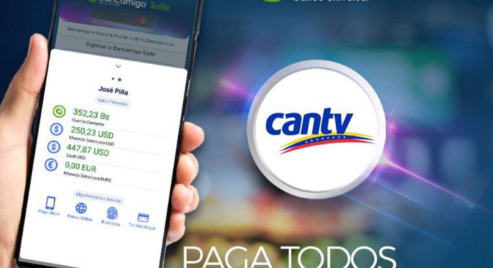 Pasos para pagar tu factura Cantv desde Bancamiga en línea