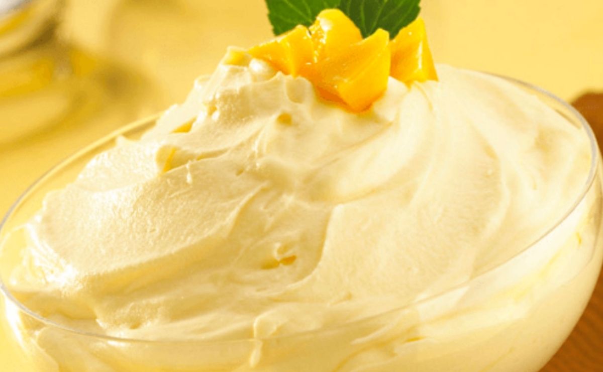 Crema pastelera de mango