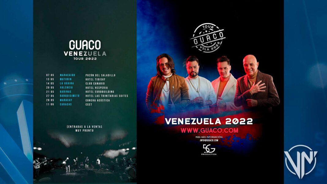Super banda de Venezuela Guaco ofrecerá concierto en Maturín