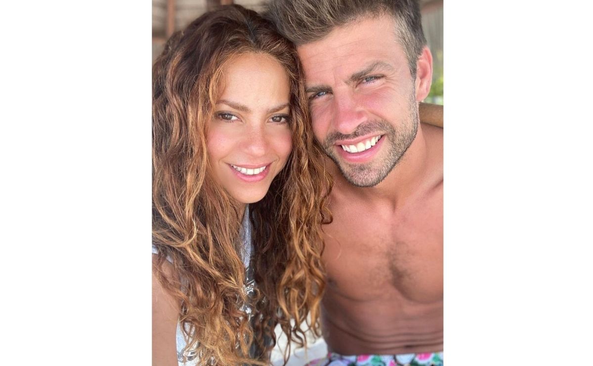 Shakira al natural junto con su esposo