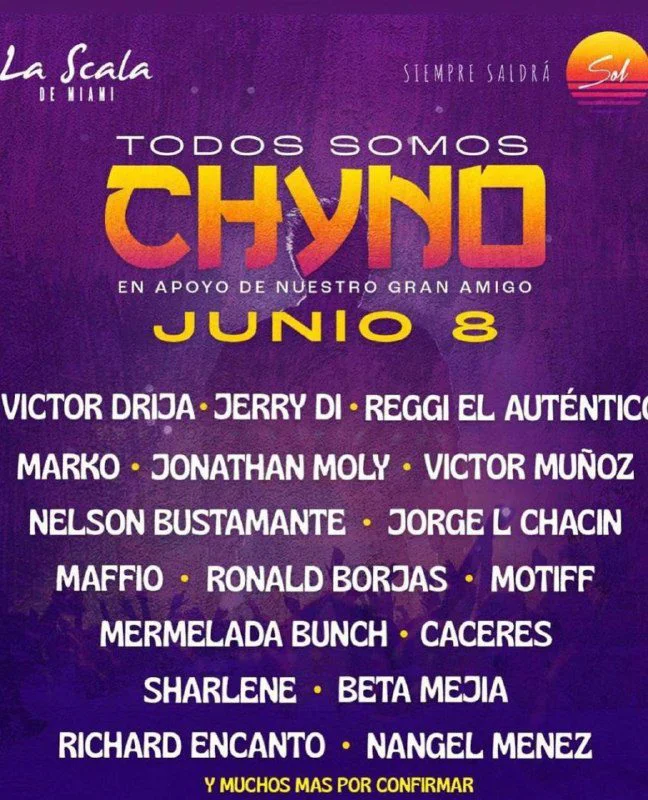 Cantantes venezolanos se reunirán a beneficio de Chyno Miranda: "Todos somos Chyno"