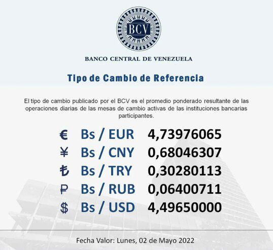 dolartoday en venezuela precio del dolar lunes 2 de mayo de 2022 laverdaddemonagas.com bcv2