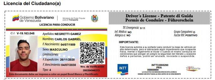 en venezuela costo y pasos para renovar licencia de conducir laverdaddemonagas.com licencia venezuela 2020