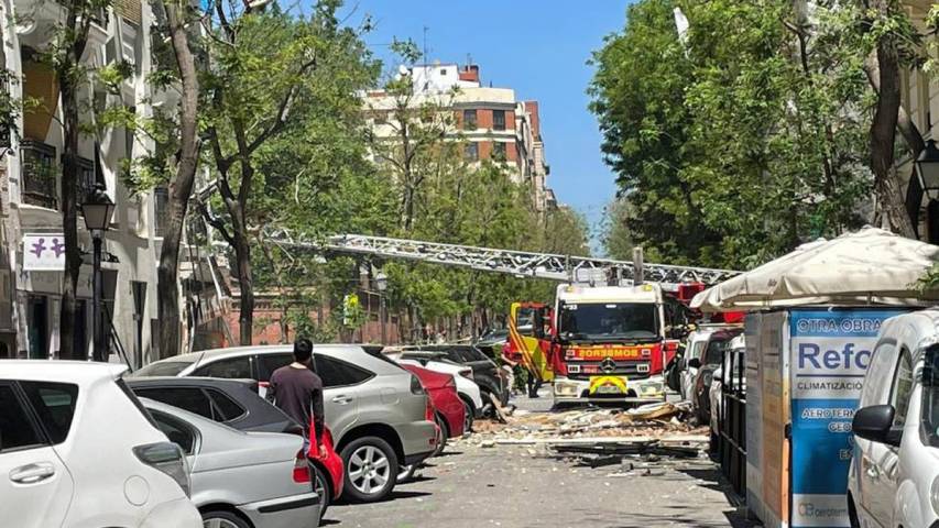 Explosión de un edificio en Madrid deja 18 heridos y dos desaparecidos