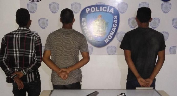Polimonagas detuvo en Temblador a tres sujetos por porte ilícito de armas