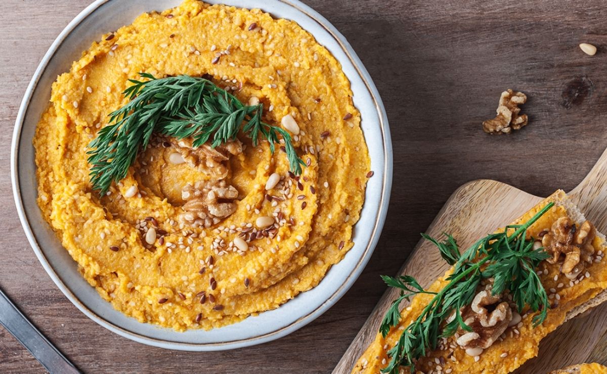 Delicioso hummus de zanahoria