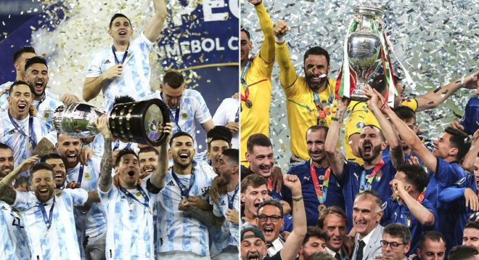 Todo listo para la Finalissima entre Italia y Argentina